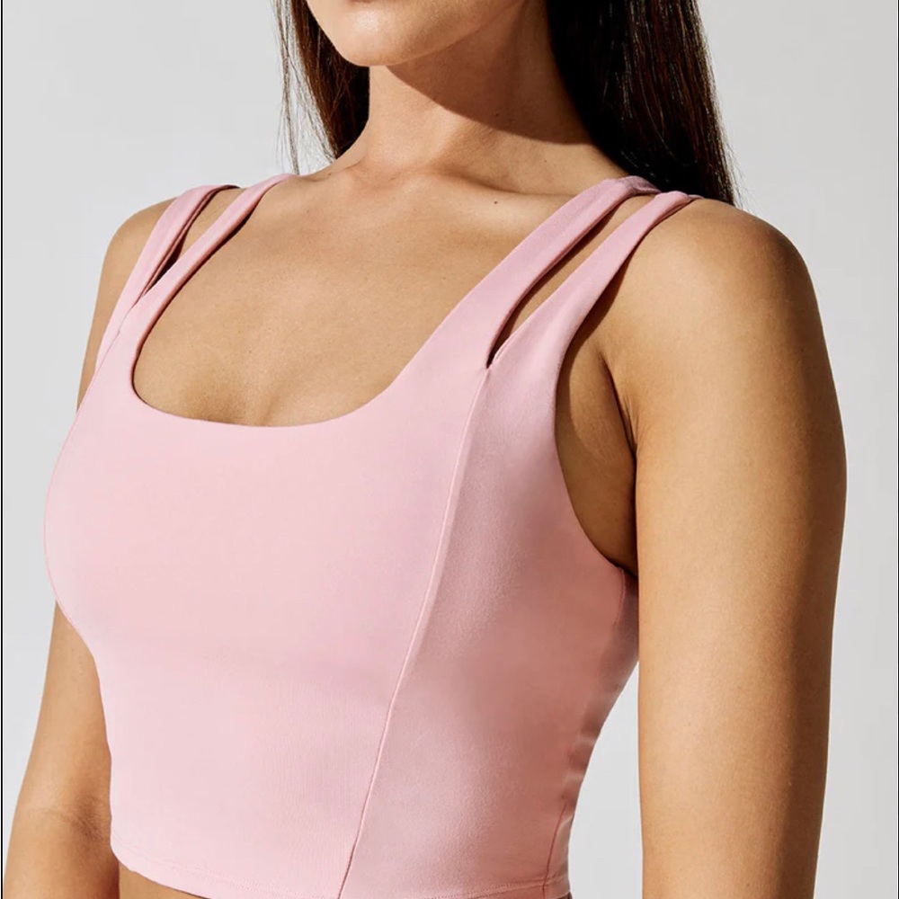 Carbon38 x Eleven by Venus Williams Split Strap Corset Tank in Peony - Picture 2 of 4